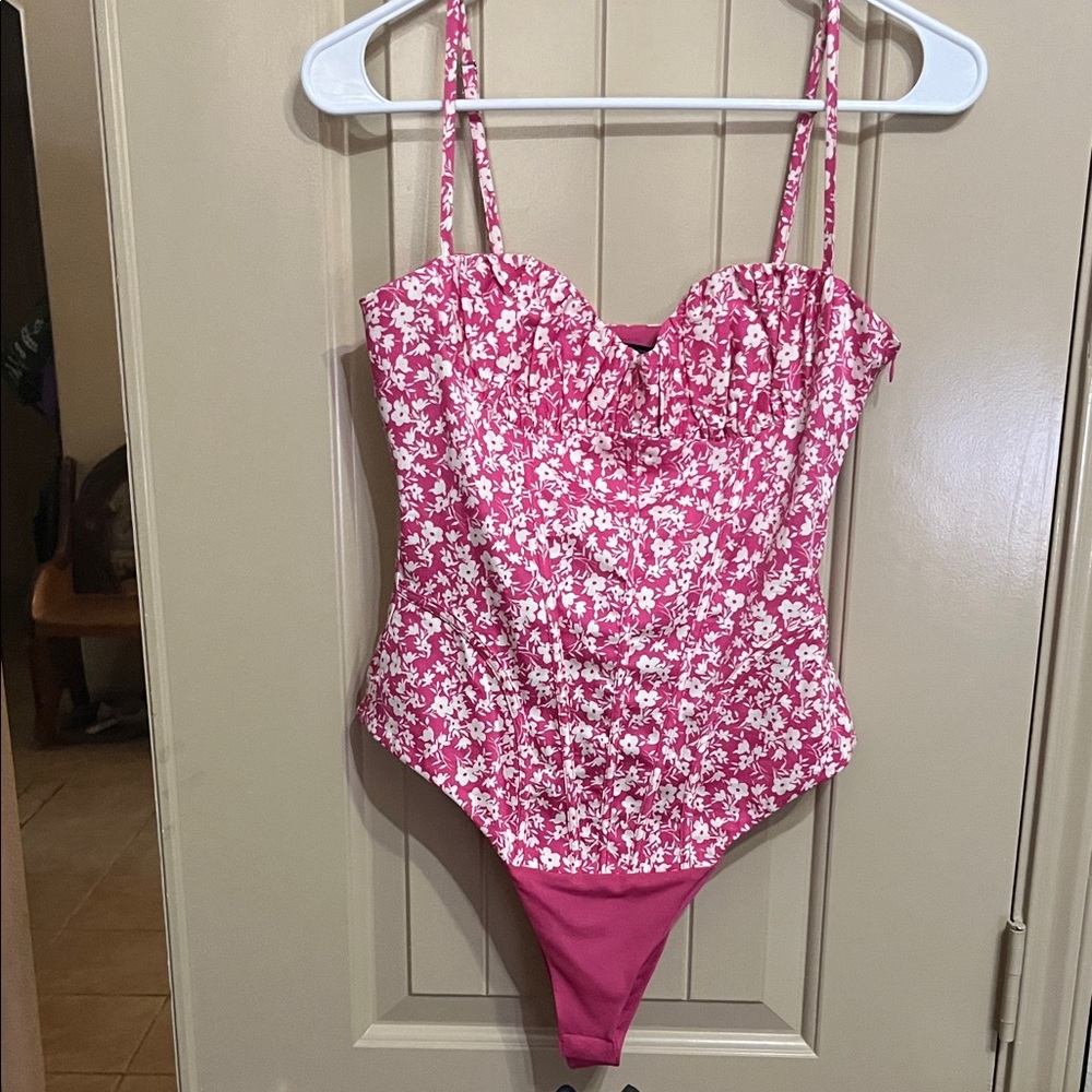 Zara Pink Floral Bodysuit